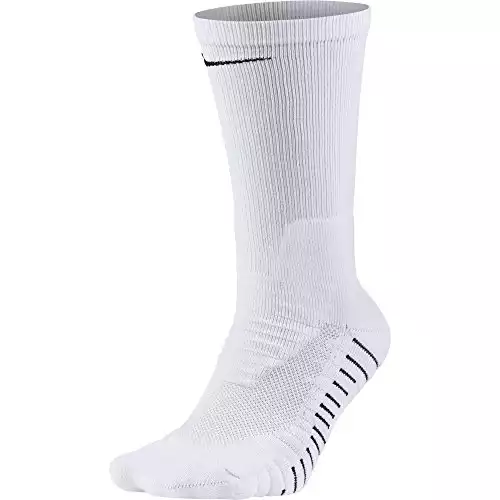 NIKE Unisex Vapor Crew Socks (1 Pair), White/Black, Medium