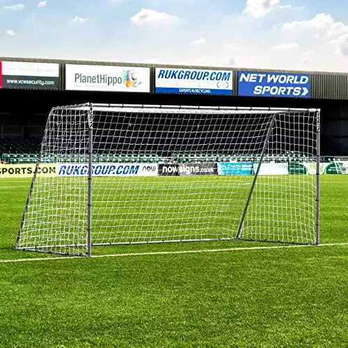 FORZA Steel42 Soccer Goals [6 Sizes] – Ultra Tough Steel Goals  (6x4, 8x4, 8x6, 10x6, 12x6, 16x7) – Everything Included! - Premium Kids Soccer Steel Goals (12ft x 6ft)